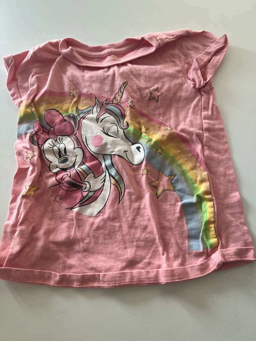 Minnie unicorn pink short sleeved tee, 5